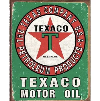 Plechová cedule Plechová cedule Texaco motor oil green