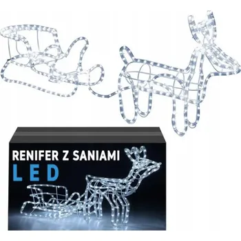 Vánoční ozdoba LED Sob se sáňkami 180719A