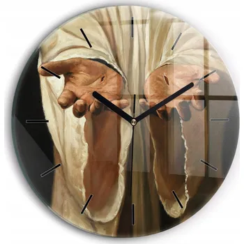 Hodiny Nástěnné hodiny SacroArte béžové 30 cm