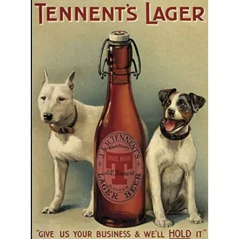 Plechová cedule Plechová cedule Tennent's Lager - pivo
