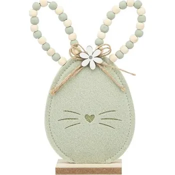 Velikonoční dekorace Altom Plstěný králíček, 11 x 4 x 22 cm, zelená, S