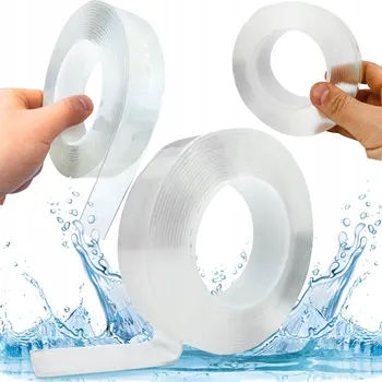 Lepicí páska OBOUSTRANNÁ PRŮHLEDNÁ MONTÁŽNÍ VODĚODOLNÁ NANO PÁSKA 3cm x 5m