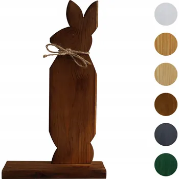 Obraz Velikonoční dekorace Zajíček dřevěný Figurka, DIY - Hnědý 30 cm výška