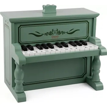 Dřevěná hračka CLASSIC WORLD DŘEVĚNÉ PIANO NÁSTROJ VINTAGE UČEBNÍ KNÍŽKA