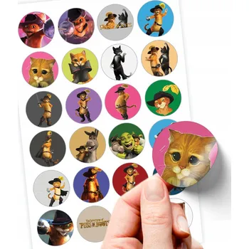 samolepka Samolepky klasické KOCUR V BOTÁCH Monster Stickers 24 ks