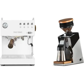 Kávovar Ascaso Steel DUO PID, White&Wood + Eureka Mignon Single Dose…