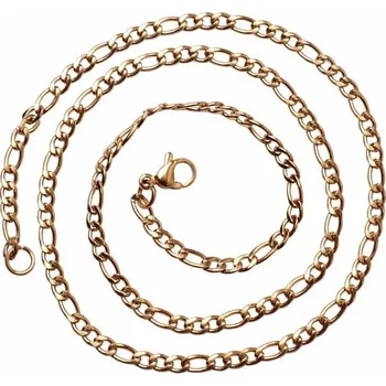 Řetízek Řetízek figaro styl nerezová ocel v barvě zlata 45 cm cca 45 cm