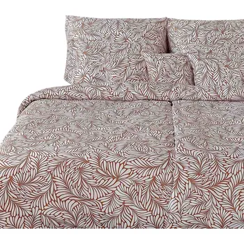 Povlečení Povlečení satén GEON Iluze hnědá 240x200, 2x70x90 cm