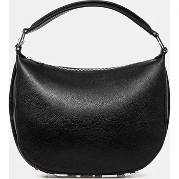 Kabelka Kožená kabelka Silvian Heach SPACCANAPOLI černá barva, RCP25028BO 99X, vel. ONE SIZE