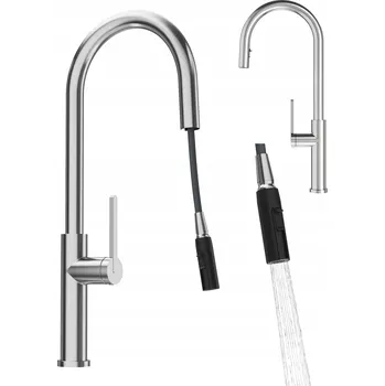 Vodovodní baterie Kuchyňská stojánková baterie Granitan PRATI stříbrná