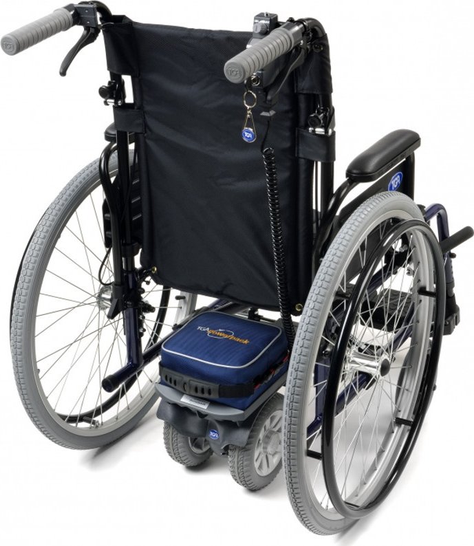 Přídavný motor na mechanický vozík