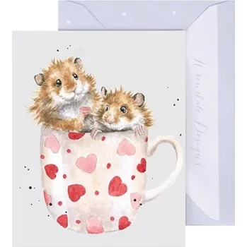 Wrendale Designs Dárková kartička Wrendale Designs "Mug Full of Love" - Křečci