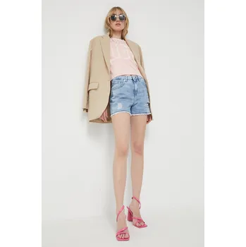 Dámské kraťasy Džínové šortky Love Moschino dámské, hladké, high waist W.O.104.77.T.9860 modrá 55J, vel. 40