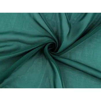 Šifon hladký, barva 7 (84) zelená tmavá