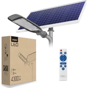 Venkovní osvětlení VIDEX Solární pouliční LED světlo 4300 lm | VIDEX