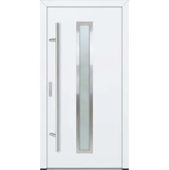 Vchodové dveře Hahn-Türke Vchodové dveře DS82-M01 reflexní šedé sklo Barva: Bílá, Směr otevírání: Levé, Dovnitř, Celkové rozměry: 1000x2000mm