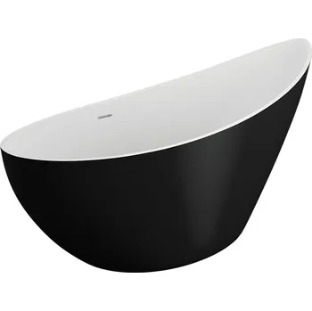 Polimat Akrylátová volně stojící vana Zoe 180x80 Rozměry (cm): 180x80, Barva vany: Bílá / černá mat