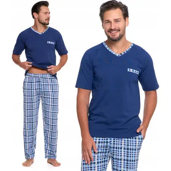 Pánské pyžamo Moraj pánské pyžamo krátký rukáv dlouhé kalhoty velikost XL PDM3500-002