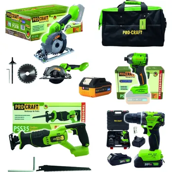 Procraft aku sada nářadí 20V 6dílů 2 x baterie s nabíječkou | MAXISET3