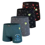 Pánské bambusové boxerky - Fannifen CF0012 (Balení/4ks) Barva: Mix barva, Velikost: 3XL