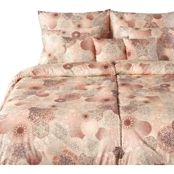 Povlečení Povlečení satén GEON Mandaly hnědé 140x200, 70x90 cm