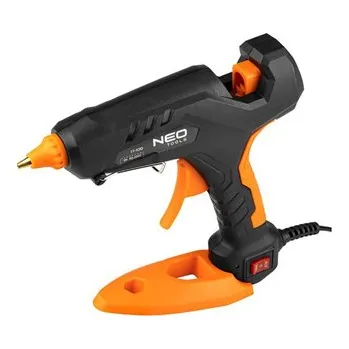 Sada nářadí Sada tavicí pistole a 12 kusů tavných tyčinek 11mm, 60/100W, NEO TOOLS 17-100, 3 chrániče na prsty, látkové pouzdro