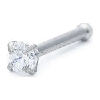 Prsten BRUNOshop.cz Rovná nosovka s kamínkem 0,2 cm