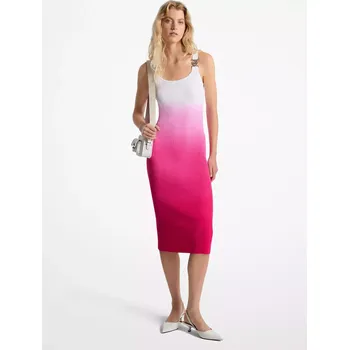 Dámské šaty Michael Kors dámské šaty Ombré Ribbed růžové S