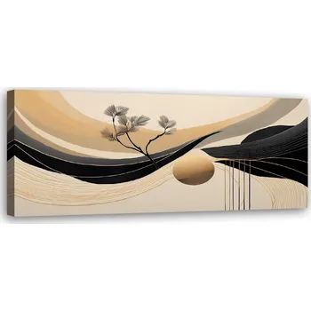 Obraz Obraz na plátně, Abstraktní Geometrický Kruh Strom 90x30