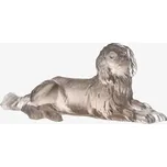 Preciosa Skleněná figurka Ležící pes z českého křišťálu Preciosa, antik