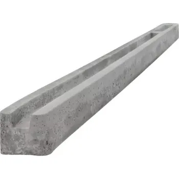 Ztracené bednění Betonový sloupek koncový na 2,5 m plot (340 cm) hladký - Šedá