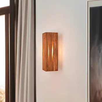 Lampička Trio Lighting Nástěnné svítidlo Karuni, přírodní, dřevo, kov, E14 mosaz, černá, opálově bílá 1 x 10 W LED - Doprava zdarma