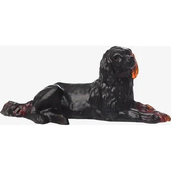 Preciosa Skleněná figurka Ležící pes z českého křišťálu Preciosa, topaz