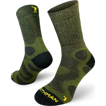 Pánské ponožky Northman Turistické merino ponožky Svarog Velikost: 42-44 Tmavě zelené Turistické Merino Ponožky