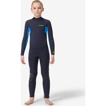 Neoprenový oblek DECATHLON Dětská kombinéza 100 neopren 2/2 mm 14 LET MODRÁ|ZELENÁ|ŽLUTÁ