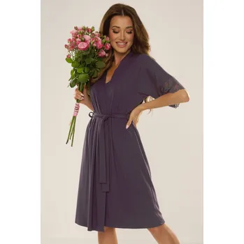 Dámský župan De Lafense župan Noela 643 - šedá, L (Viskózový dámský župan De Lafense 643)