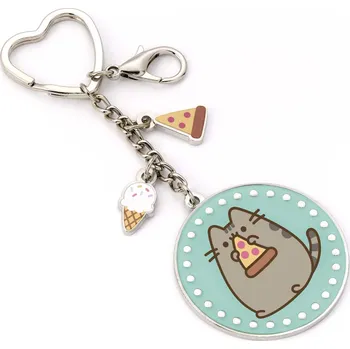 Točící se klíčenka Cat Blue Pizza