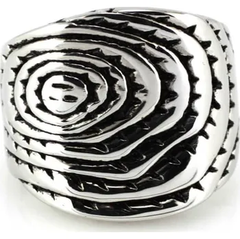 Souprava šperků Nerezový prsten 7931 (velikost 54) - stříbrnočerné barvy