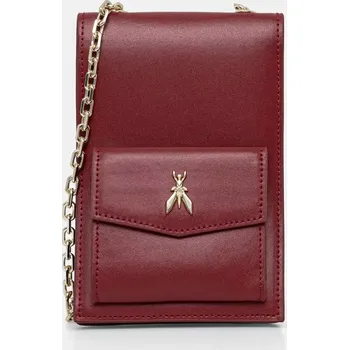 Kabelka Kožená kabelka Patrizia Pepe vínová barva, 2Q0007 L061 2Q0007.L061 83X, vel. ONE SIZE