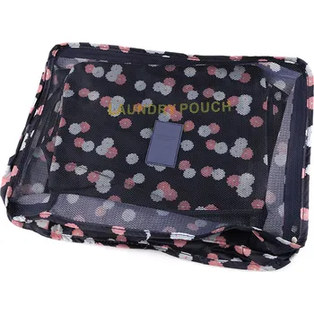 Kosmetická taška Sada cestovních organizérů do kufru 6 ks, barva 4 modrá tmavá