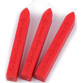 Pečetní vosk 3 ks, barva 4 červená