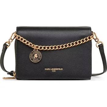 Kabelka KARL LAGERFELD dámská kožená kabelka crossbody LOURDES černá