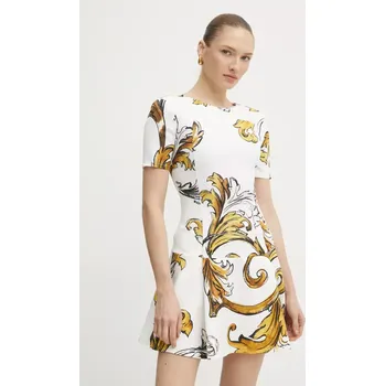 Dámské šaty Šaty Versace Jeans Couture bílá barva, mini, 78HAO908 NS636 78HAO908.NS636 00A, vel. 36