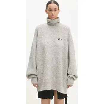 Dámský svetr Vlněný svetr Rotate Turtleneck dámský, šedá barva, s golfem, 113128039 09X, vel. 34