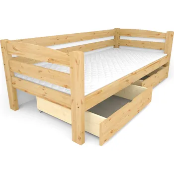 Dětská postel VOMAKS Dětská postel DP10 Rozměr: 70 x 160 cm, Barva: barva bílá + ÚLOŽNÉ PROSTORY ZDARMA!