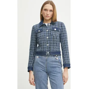 Pánská větrovka Bunda s příměsí vlny Morgan VIKI VIKI.MULTICO modrá 55X, vel. 34