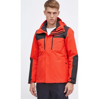 Pánská softshellová bunda Outdoorová bunda Jack Wolfskin Jasper 3in1 červená barva 1115261 29X, vel. S