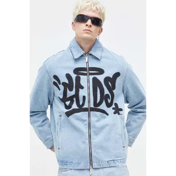 Džínová bunda GCDS FW23M190002 modrá 50A, vel. M