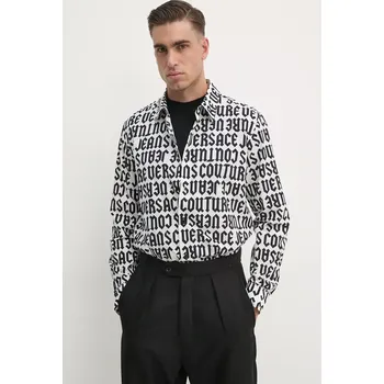 Pánská košile Bavlněná košile Versace Jeans Couture bílá barva, regular, s klasickým límcem, 77GAL2R0 NS469 77GAL2R0.NS469 00A, vel. 52