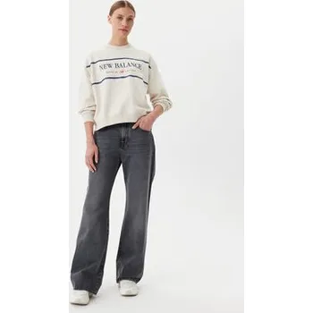 Dámská mikina New Balance Mikina Athletics Nautical Lobster WT51923 Béžová Oversize XL